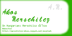 akos merschilcz business card